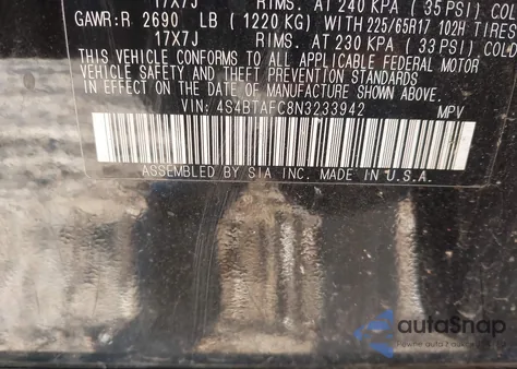 2022 Subaru Outback Premium from USA, damaged, VIN 4S4BTAFC8N3233942